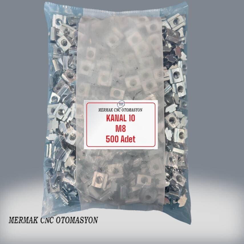 10 Kanal M8 T Somun 500 Adet