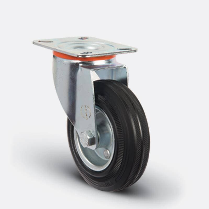 Döner tablalı metal tekerlek 80x25